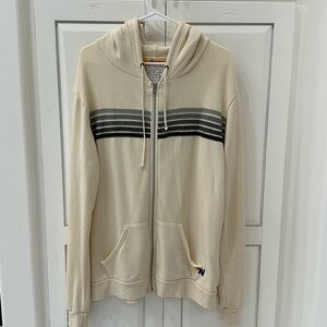 AVIATOR NATION 5 STRIPE ZIP UP HOODIE. Size XL. New